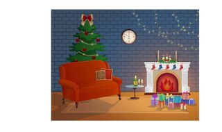 圣诞节圣诞树圣诞老人闪亮装饰电商促销折扣海报