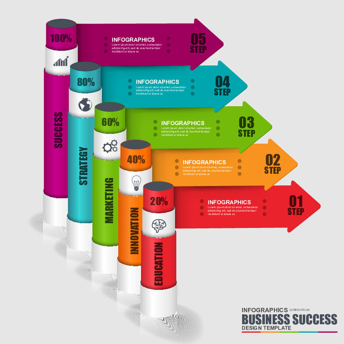 ppt素材3d数据图表模板可视化图形统计标签矢量图标模型ai源文件