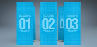 易拉宝样机 易拉宝效果图