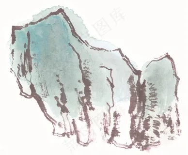 水墨山石工笔素材 水墨山石工笔素材