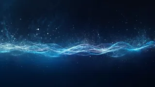 蓝色科技星空光粒子线条背景