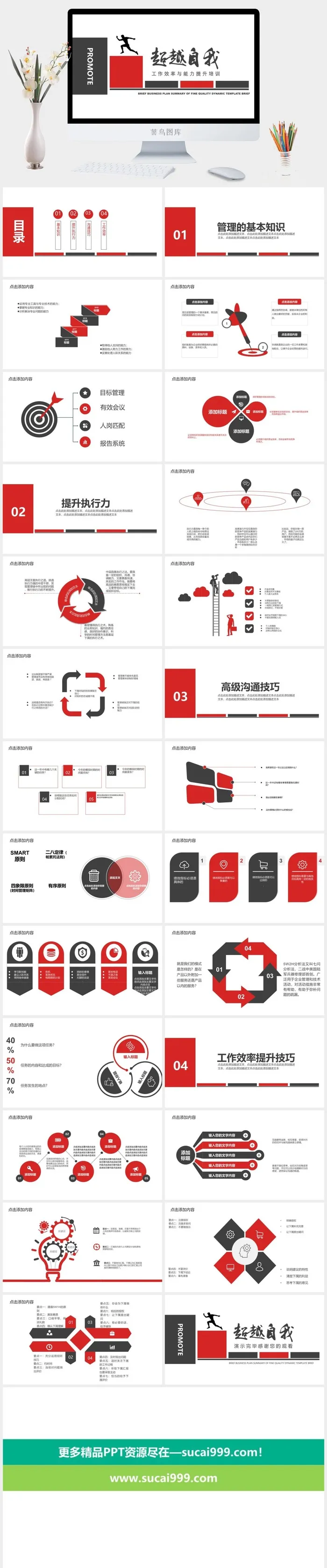 工作效率速度创新宣传PPT模板