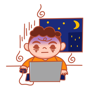 加班熬夜不健康工作方式