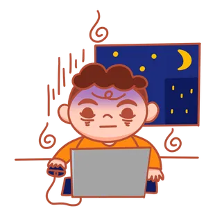 加班熬夜不健康工作方式