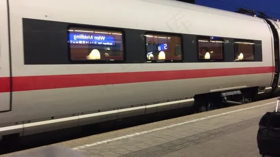 冰,  , 铁路, 离开, 德国铁路, 火车, 车站