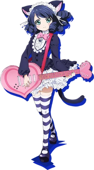 爱心乐器女孩素材人物