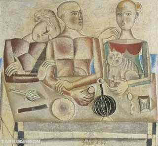 欧美现代绘画- 雕塑时尚艺术插画