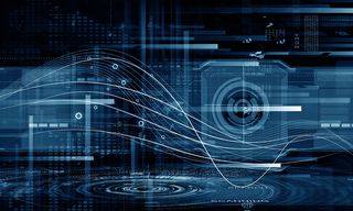 蓝色信息数码高科技创意背景