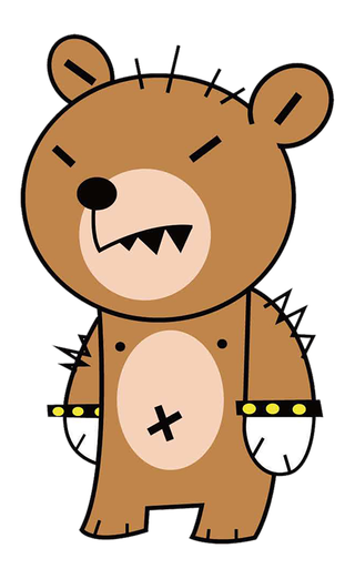 卡通暴力熊简笔画