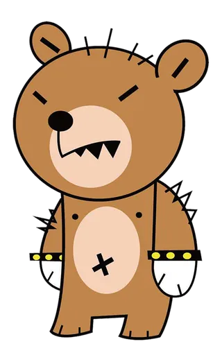 卡通暴力熊简笔画