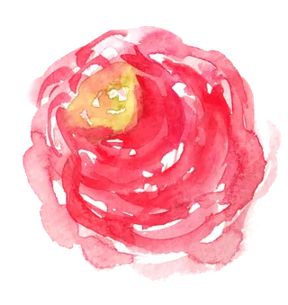 唯美森系手绘水彩花朵 免抠