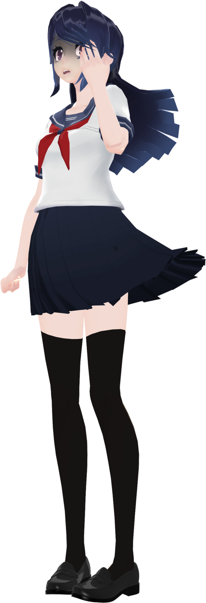 水手服女孩卡通简笔