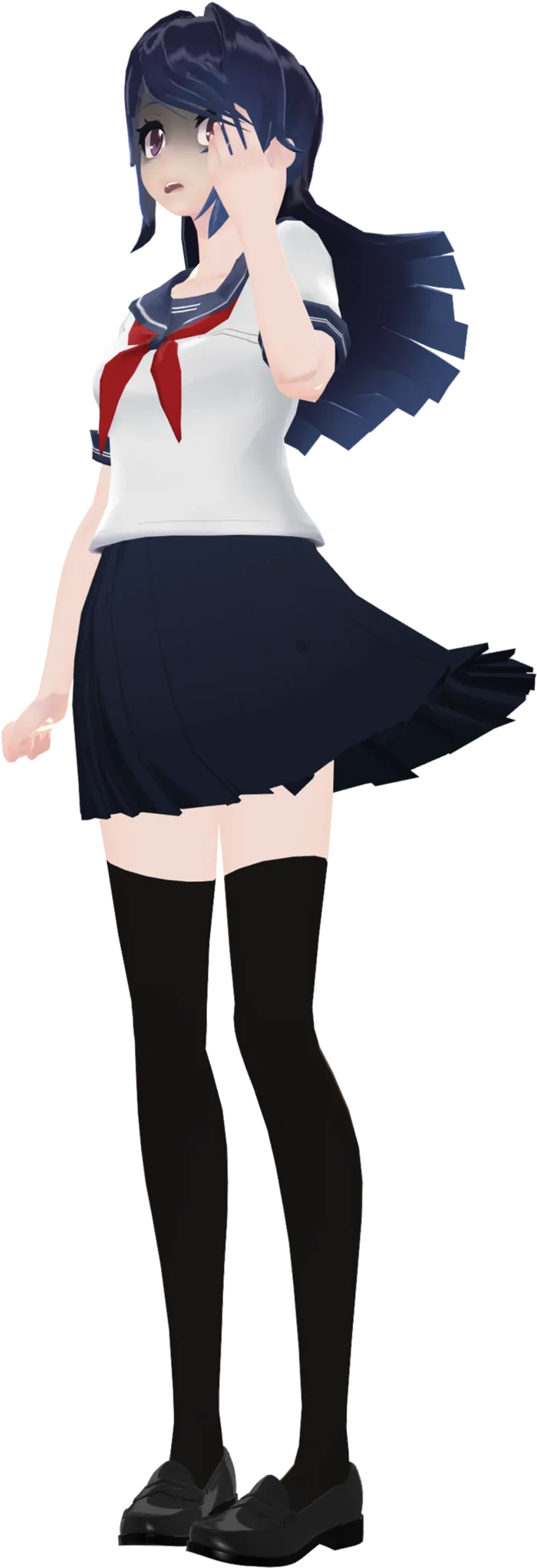 水手服女孩卡通简笔