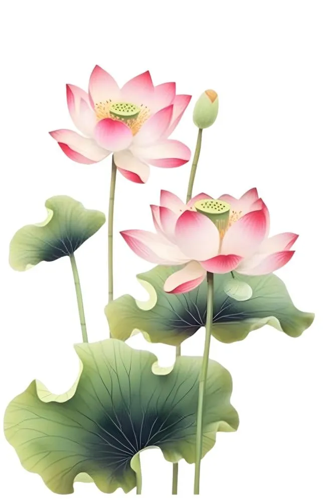 荷花荷叶莲花免抠(1266x1900)