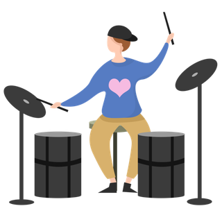 架子鼓乐器培训免抠素材