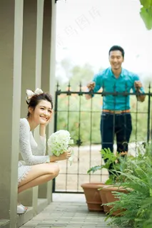 幸福恋人浪漫艺术照外拍摄影图