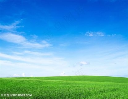 蓝天碧草背景高清图片