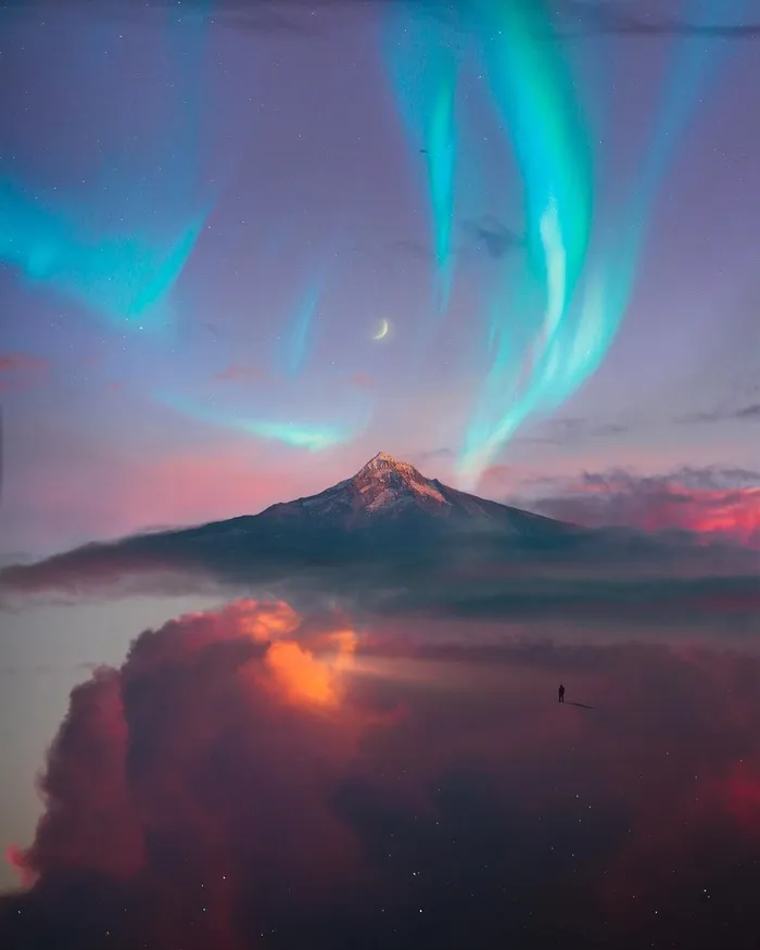 绿色极光壁纸图片