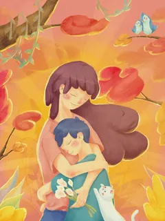 母亲节 母亲节插画 母亲节宣传