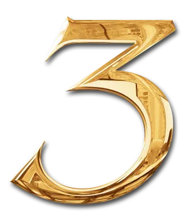 金属质感 PNG 烙金 数字