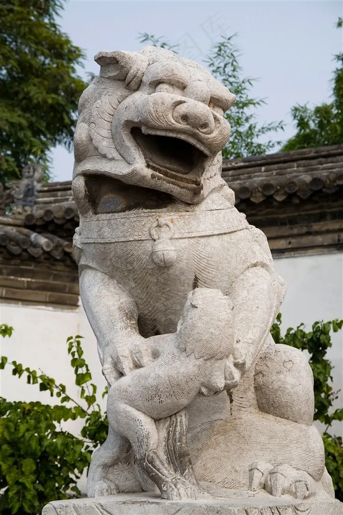 石狮铜狮造型建筑图片jpg素材