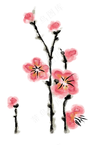 手绘中国画腊梅