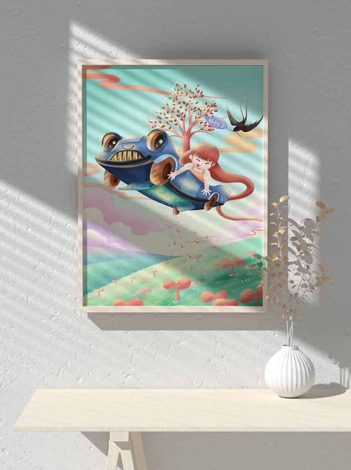 绿色创意公益植树节卡通312保护环境宣传插画