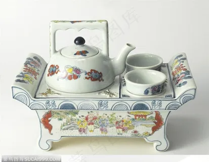 中华传统工艺品-白色茶具 中华传统工艺品-白色茶具
