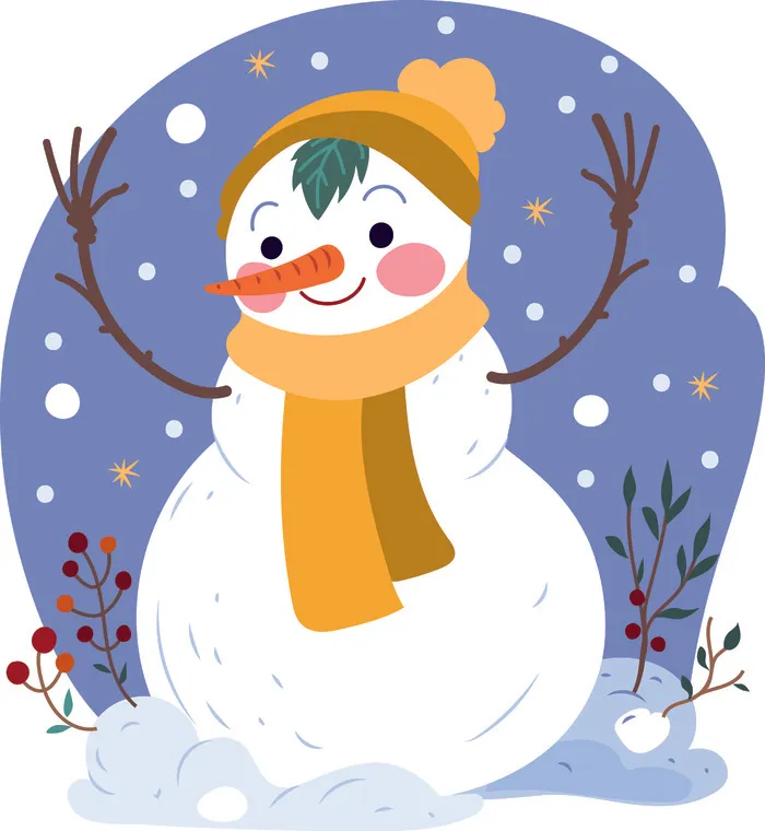 矢量雪人图cdr矢量模版下载