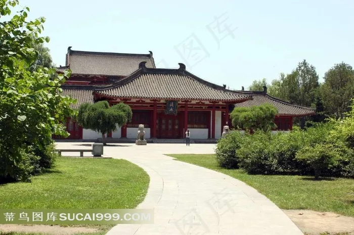 兴庆宫传统建筑摄影素材