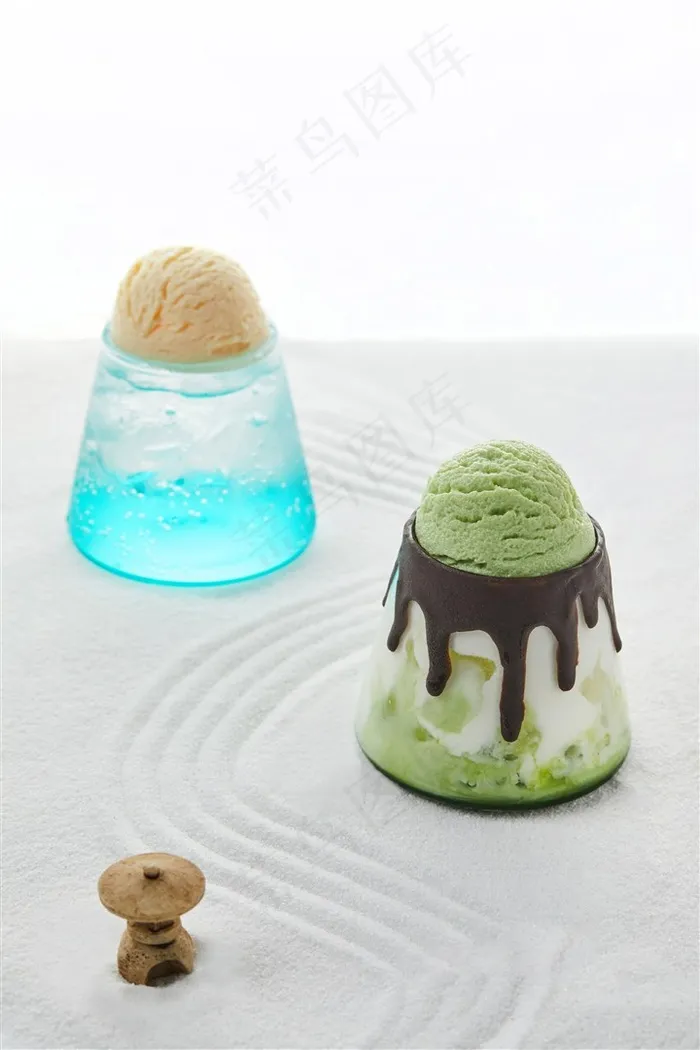 海盐柠檬气泡水冰淇淋甜点图片