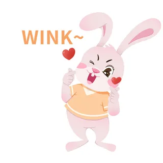 手绘2023兔年新年卡通兔子形象IP插画元素PSD设计素材png图案