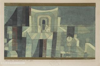保罗克利手绘建筑装饰画
