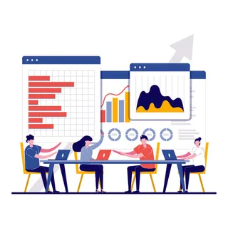 扁平化人物场景办公互联网等距ai矢量设计网页海报UI素材插画