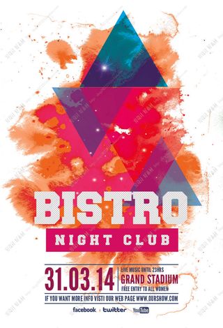 科技感多边形海报模板