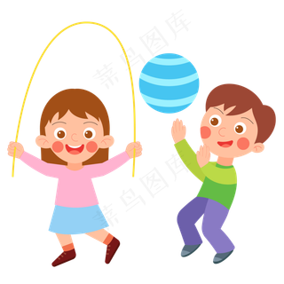 儿童节小孩玩耍