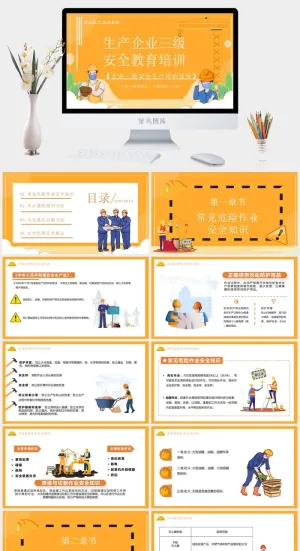 安全生产PPT模板预览图