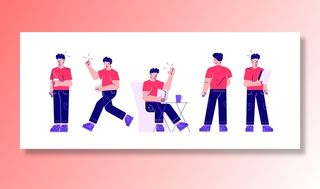 扁平化人物场景办公互联网等距ai矢量设计网页海报UI素材插画