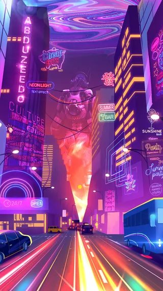 赛博朋克场景素材科幻风格海报