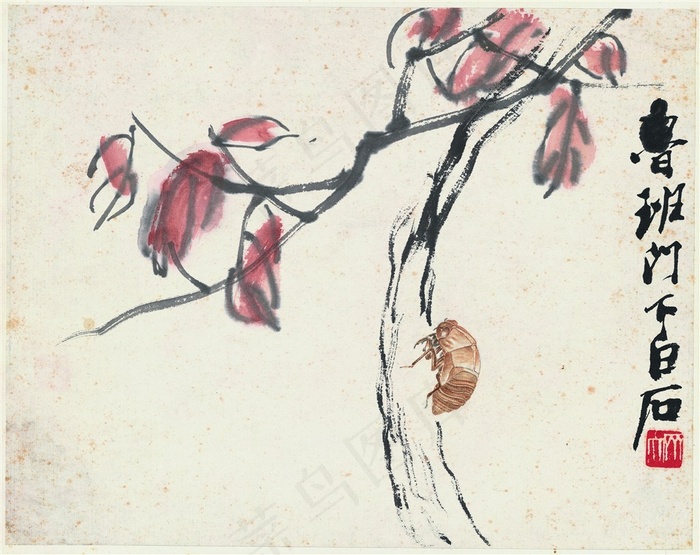 齐白石花虫国画图片