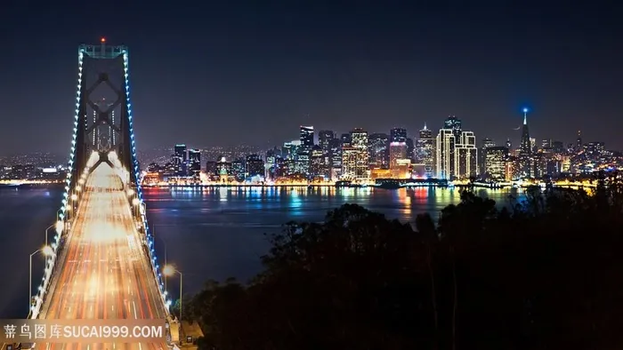 城市夜景高桥风景图片