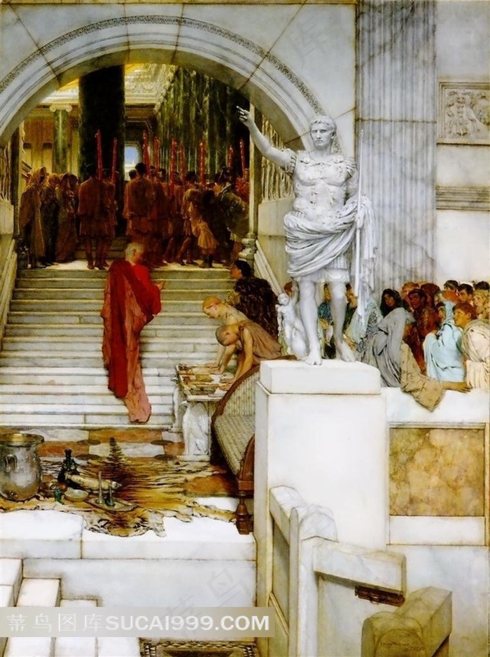 后台的听众  世界名画