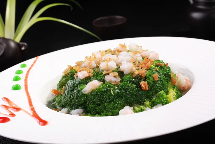 瑶柱虾仁扒兰花