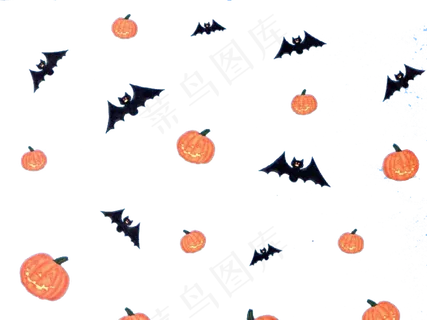 万圣节节日元素蝙蝠南瓜