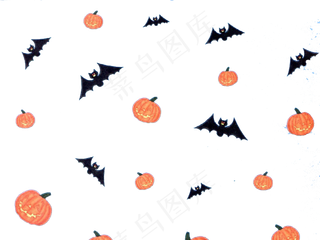 万圣节节日元素蝙蝠南瓜