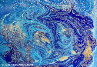 墨迹蓝色系大理石背景图片