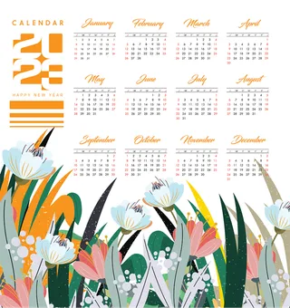 2023日历 2023年挂历 兔年日历 