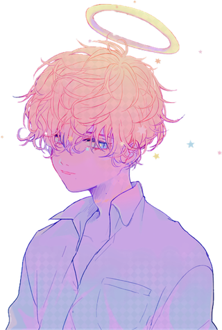 天使男孩素材简笔