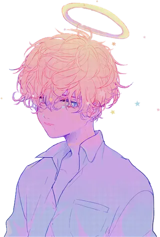 天使男孩素材简笔