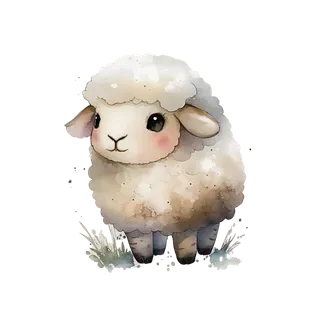 卡通小羊插画